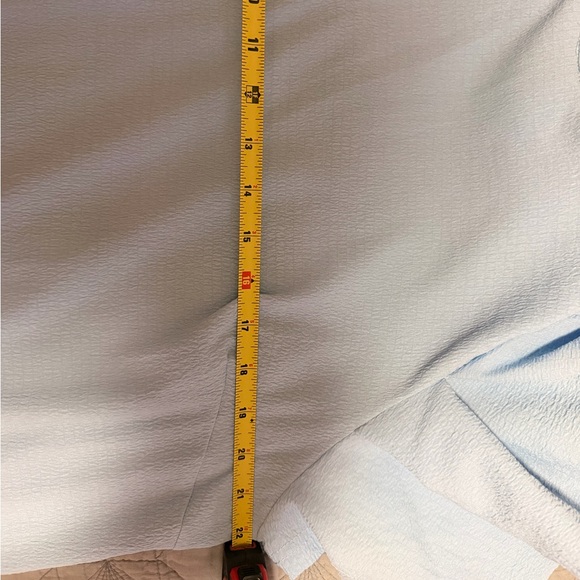 SHEIN Curve Pale Blue Textured Shift Dress with Pleated Short Sleeves Sz 2XL - Picture 6 of 6